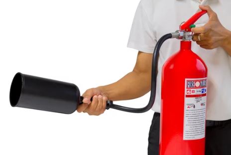 Person showing How to Use a Fire Extinguisher